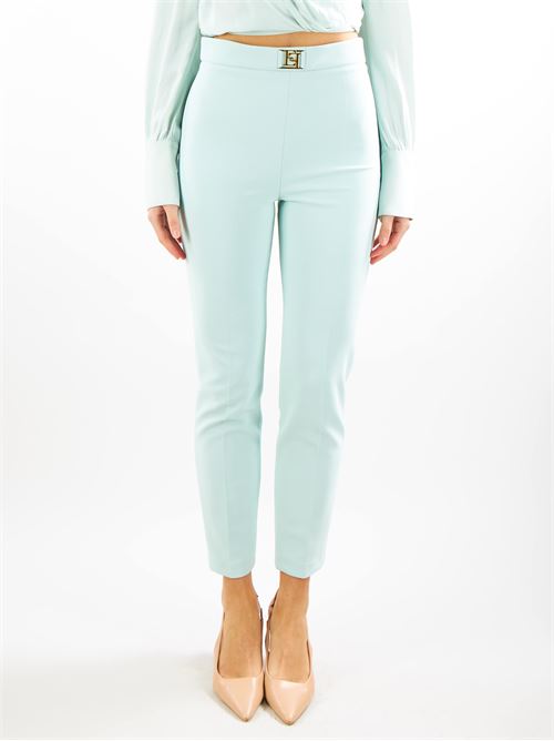 Straight trousers in stretch crêpe fabric Elisabetta Franchi ELISABETTA FRANCHI | Pants | PAT1441E2BV9